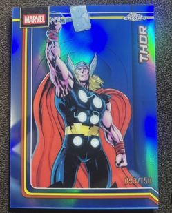 Topps 2026 Topps Chrome Marvel Thor #177 Serial Numbered Blue Refractor /150