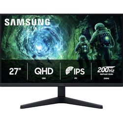 SAMSUNG 27” Odyssey G5 G53F QHD Resolution Gaming Monitor, HDR10, 200Hz Refresh Rate, IPS Panel, AMD FreeSync™ Premium, Black Equalizer, Auto Source S