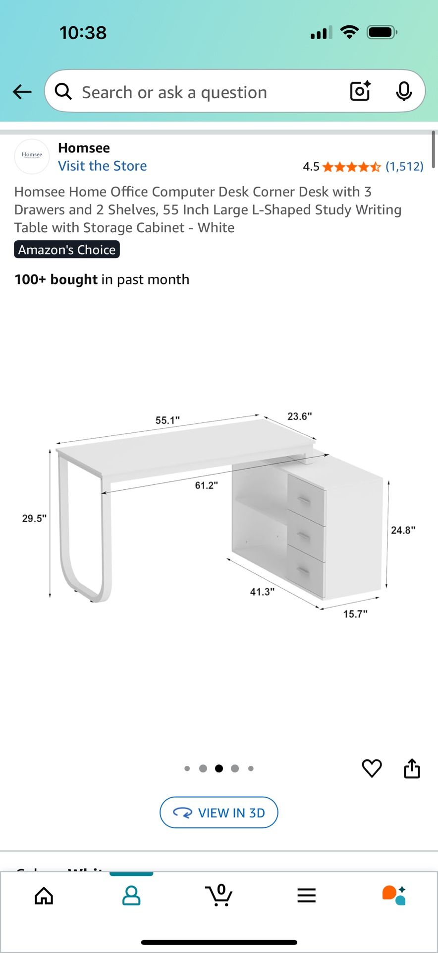 L desk In Great Condition