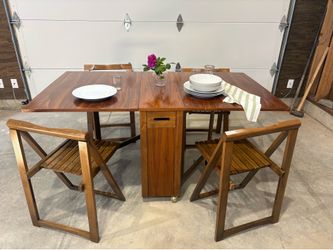 MCM Drop Leaf Dining Table w/4 Chairs