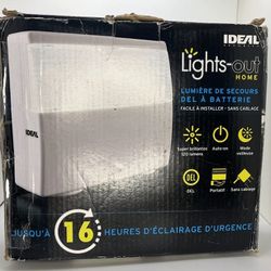 Ideal Security Rechargeable Built-in Battery Operated Emergency Light, White