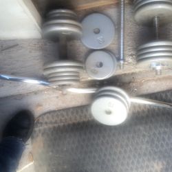 110lbs iron weights +4 bars $100