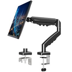 Single-Arm Monitor Stand — Gas Spring Desk Mount — NEW