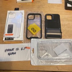 Lot of IPhone 12 6.1” Cell Phone Case Glass Screen 