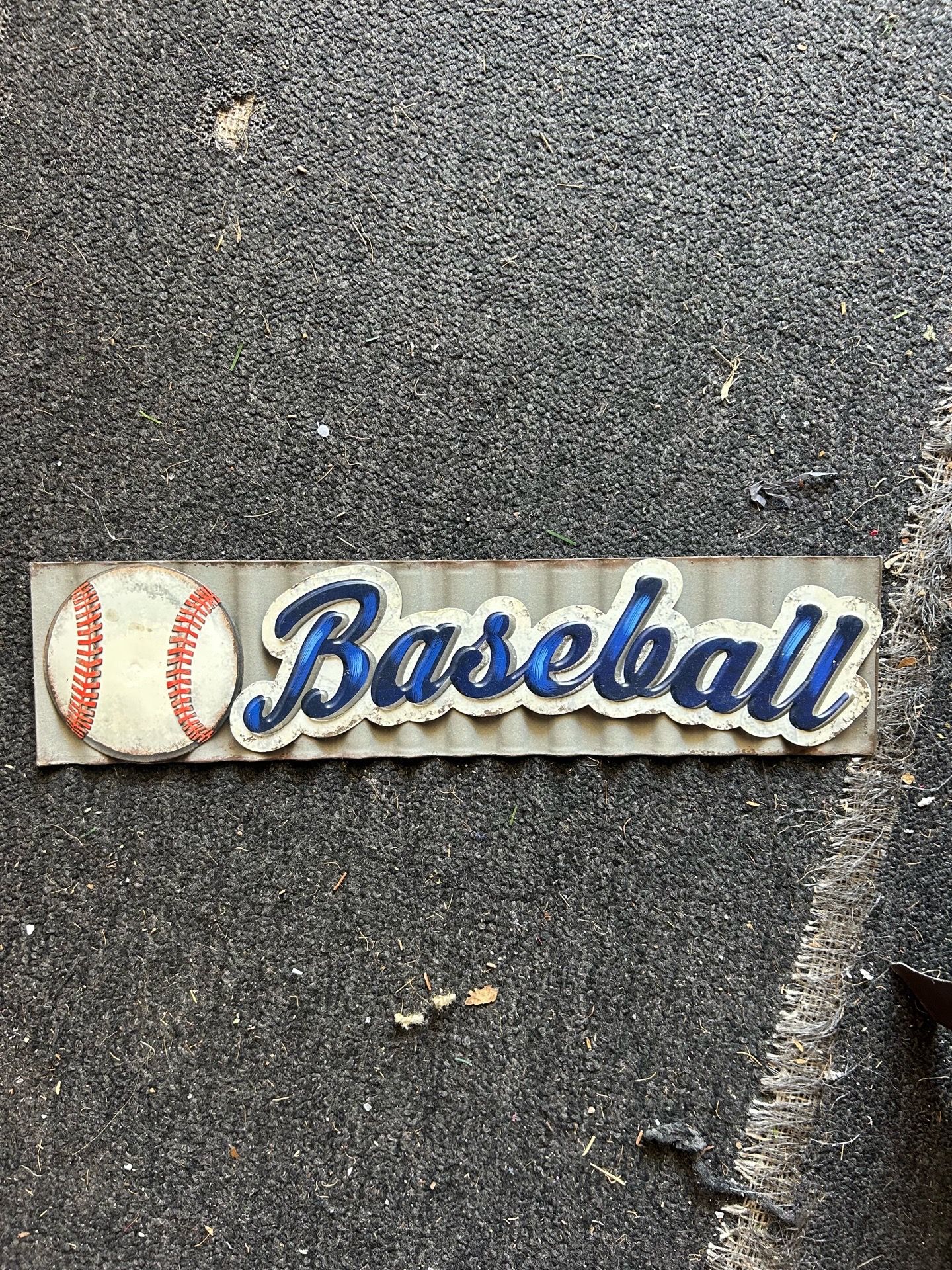 Baseball Metal Sign