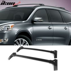 Fits 2009-2017 Chevy Traverse OE Style Roof Rack Rail Cross Bar Carrier Black