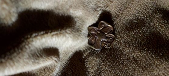 Small Silver Floral Metal Charm or Pin