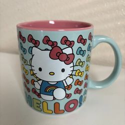 Rainbow print Hello Kitty mug