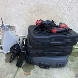 Three framing guns roofing gun draw him a drill