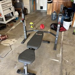 Weight Bench with Barbell Rack - Champ Adjustable Bench