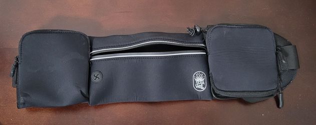 Running Belt Fanny with Water Bottle Neoprene for Running Hiking Workout Black