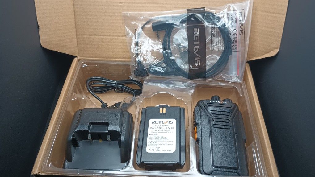 Retevis RT27V MURS Radio, Walkie Talkie with Earpiece and Mic Set, Two Way Radio Long Range Rechargeable, Low-Traffic Channel, Detachable Antenna, fo