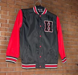 Tommy Hilfiger Varsity Jacket Snap-Button Front Logo Size XL