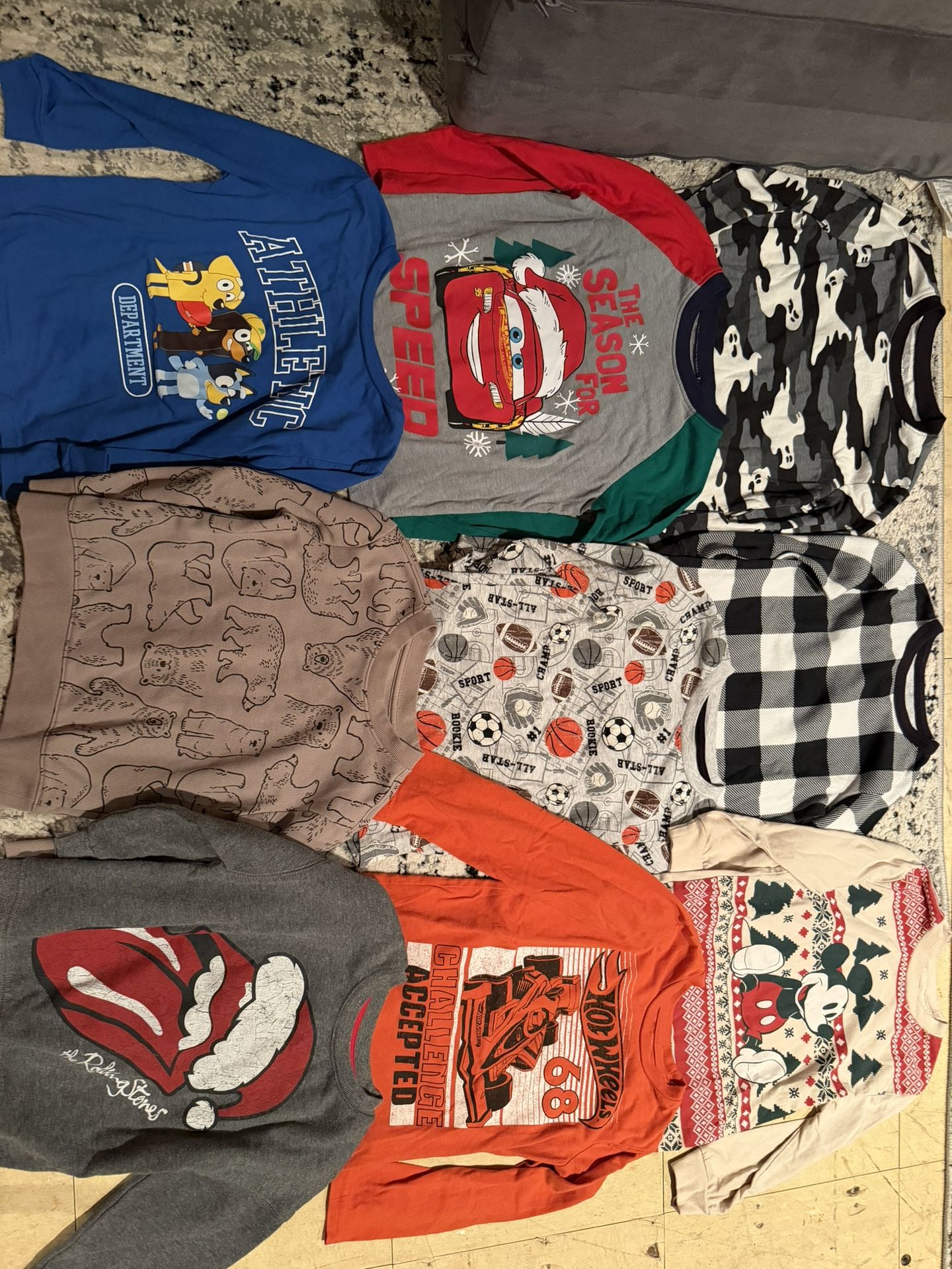 Toddler Boys Long Sleeve Shirts Sweatshirts, Two Piece Sets Jackets, Fall Winter Clothing Bundle 4t