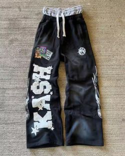 Hip Hop Letter Double Layer Baggy Jogger 