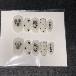 Matte Black And White Press Ons