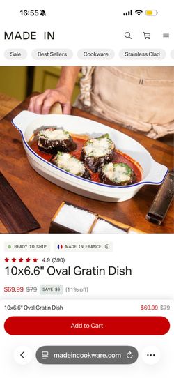 Made in Oval Gratin Dish