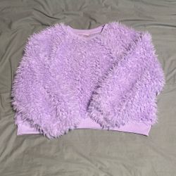 Fuzzy Light Purple Sweater XXL Ladies