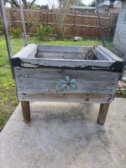 Herb Garden Wooden Container 