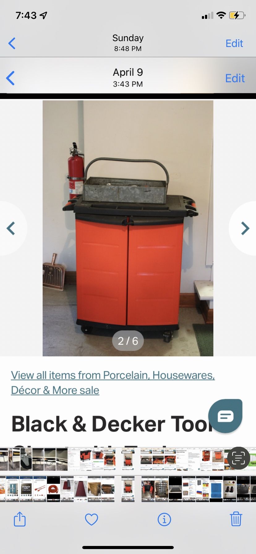 Black And Decker Tool Cart Garage Cart Orange/black Casters