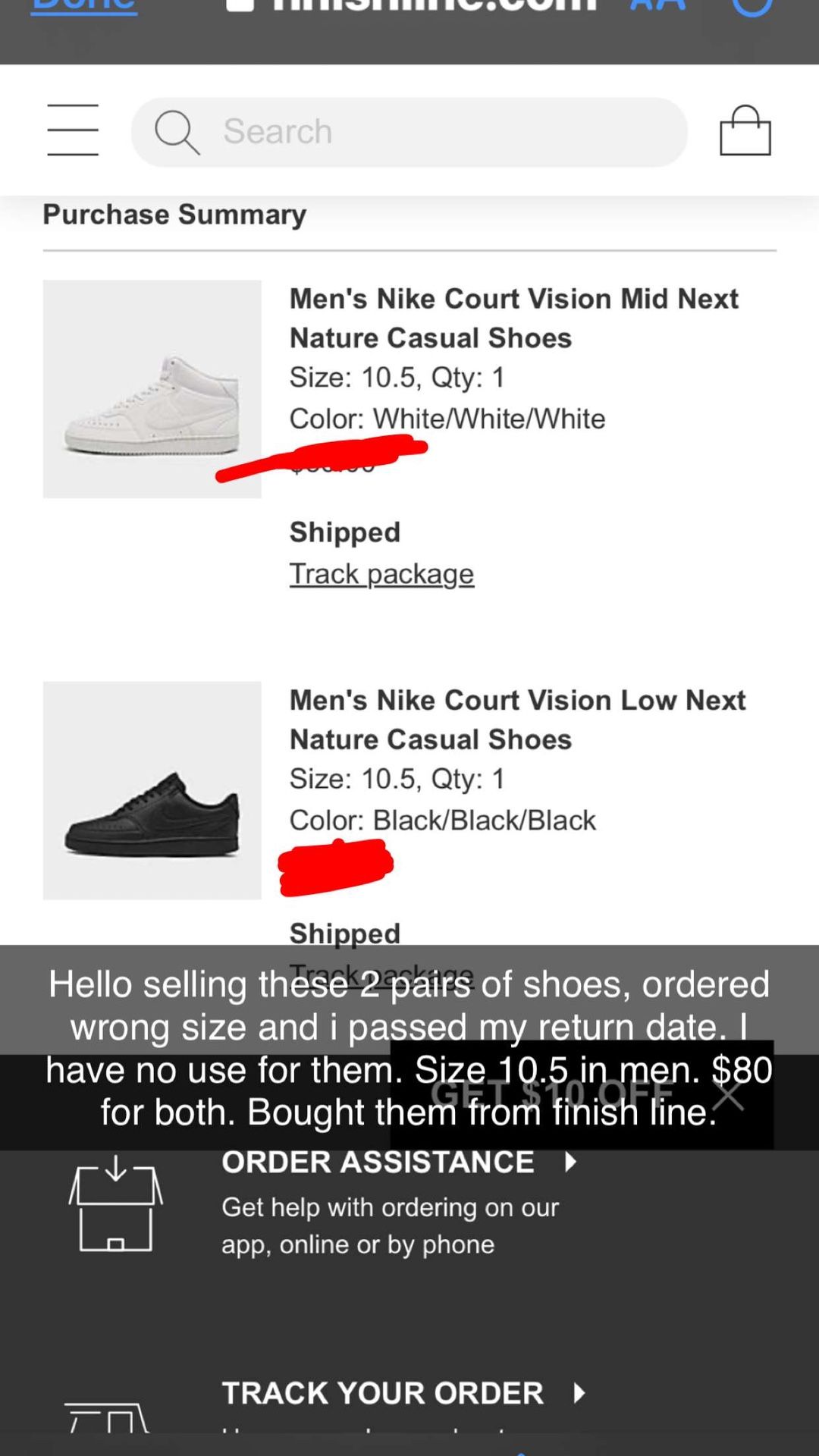 Nike court vision Mid And Low