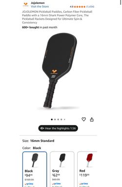 Jojolemon pickleball paddle