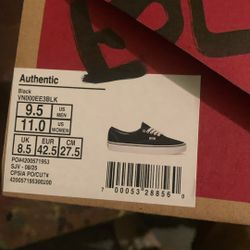 authentic vans 9.5