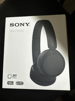 Sony WH-CH520 Wireless Over-Ear Headphones - Black With Cover