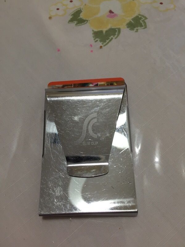 Slim money & credit card clip