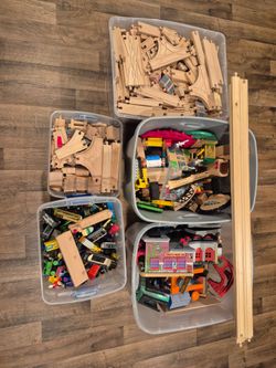Wooden train collection