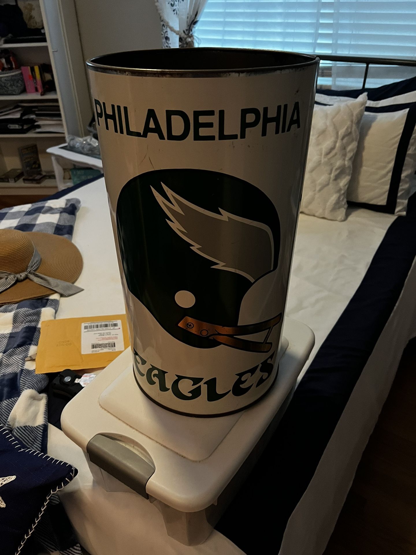 Vintage Philadelphia Eagles Trash Can