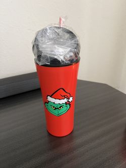 Grinch Tumbler With Straw