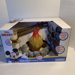 NEW Disney Mickey Mouse Light-Up & Sound Campfire S'Mores Play Set 14+ Pieces