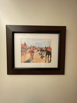 Framed Degas Horse Racing Print
