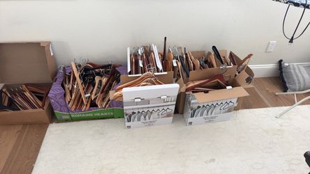 Wood coat hangers