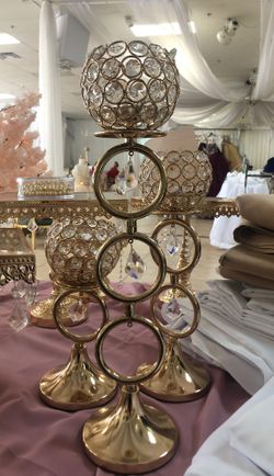 Set of 3 Decorative Pieces- Gold
