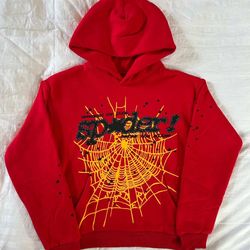 Sp5der P*nk v2 Hoodie Red