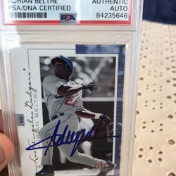 MLB great Adrian Beltre autograph baseball card