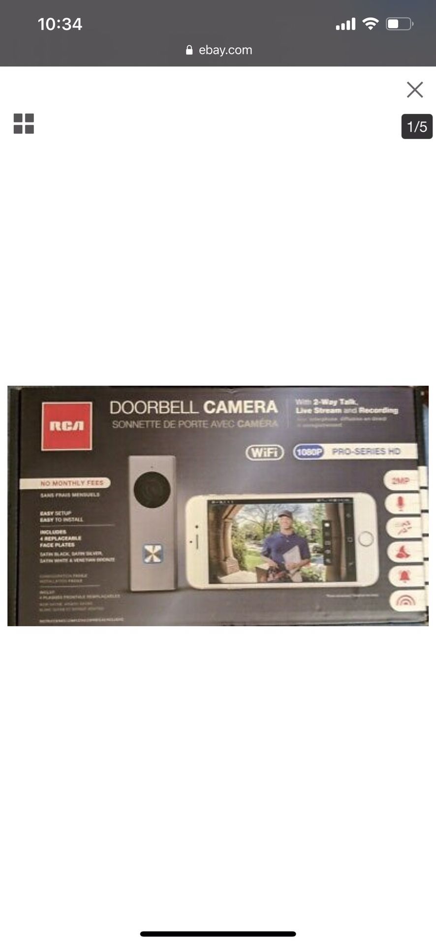 RCA doorbell camera