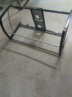 TV stand with glass shelves