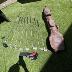 Golf Clubs With Cart Bag 