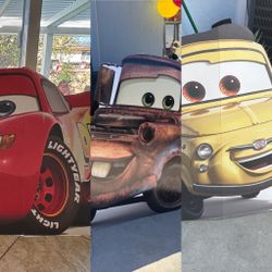 Disney Pixar Cars Character Cutouts Set (Lightning McQueen, Mater, Luigi)