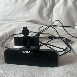 Home office set up - webcam and speaker