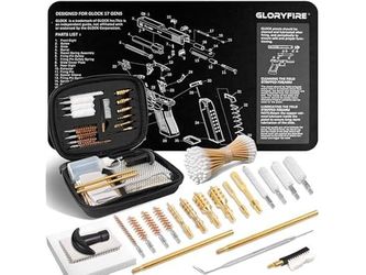 New 9mm Gun Cleaning Kit with Mat + Duffel Bag + NRA Hat
