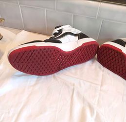 Vans High-Top Sneakers Black White Red Sole