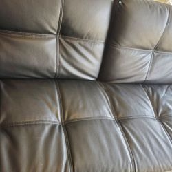 Clean Black Leather Futon!!