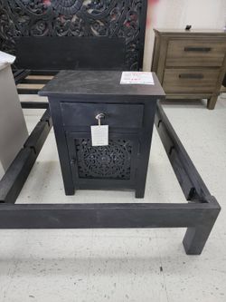 Black Bali Nightstand 