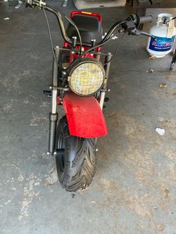 Red Bike with Headlight