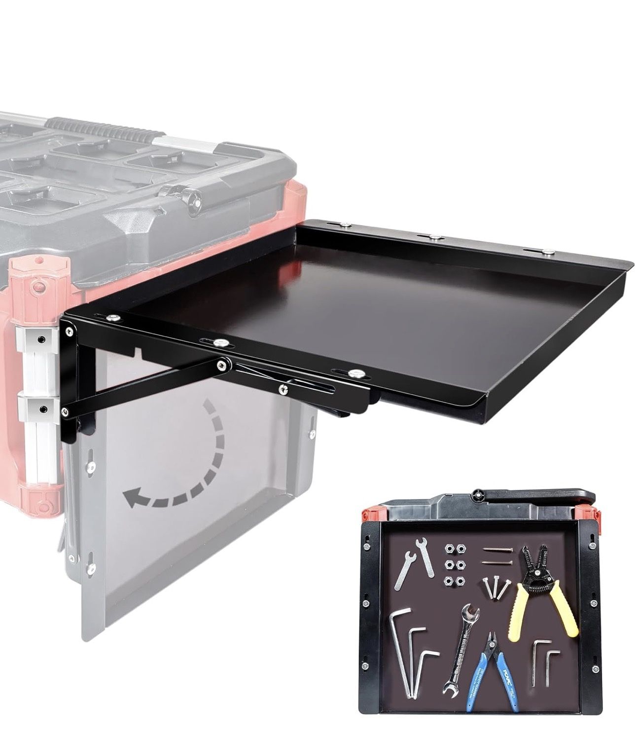Powerful Magnetic Kit Compatible with Mil.waukee Packout Toolbox, Folding Table Top Compatible with Mil.waukee Packout,
