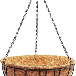 Metal Hanging Planter Basket with Coco Coir Liner (12 in, 2Pack)